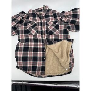Wrangler Sherpa Lined Flannel Shirt Jacket Size Large Outdoors